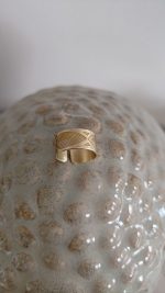 Pierścionek PLUMO - handmade z mosiądzu - obrazek 4