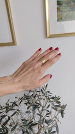 Pierścionek PLUMO - handmade z mosiądzu