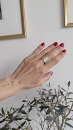 Pierścionek KWIAT ŻYCIA - kolor srebrny, handmade