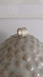 Pierścionek KWIAT ŻYCIA - kolor srebrny, handmade - obrazek 3