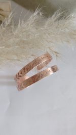 ŻYCIE JEST PIĘKNE – bransoletka z miedzi z napisem - obrazek 6